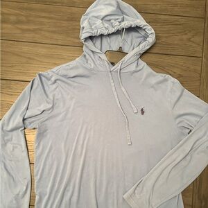 Polo Ralph Lauren Lightweight Hoodie Blue - Medium